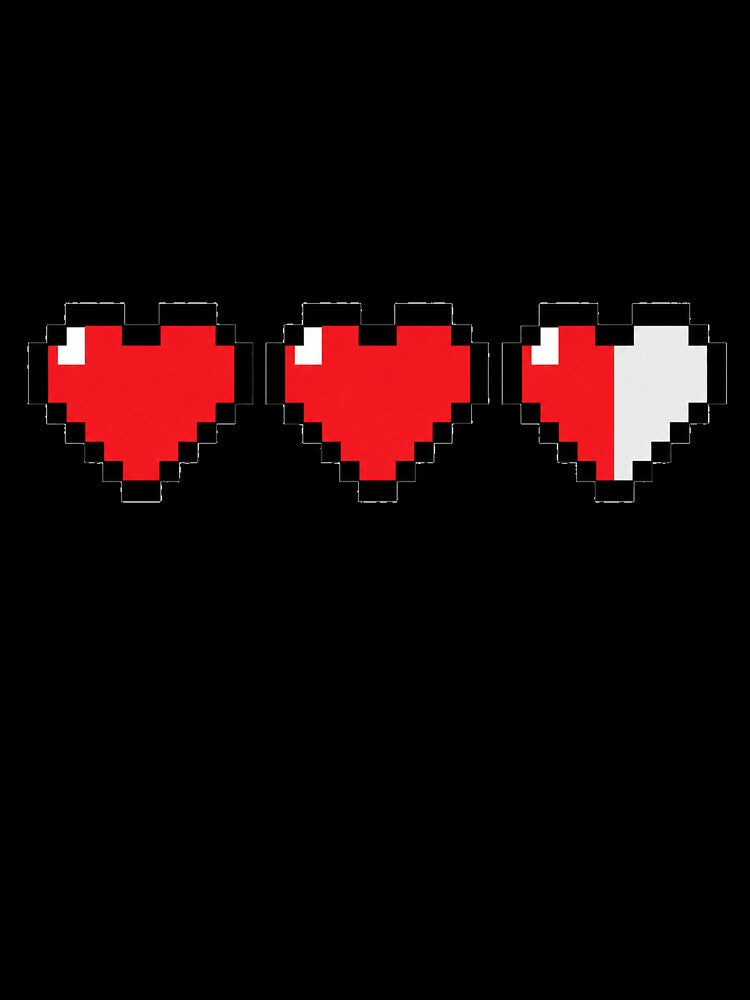 Retro Pixel Heart Health Bar Sticker by ClickToSticker