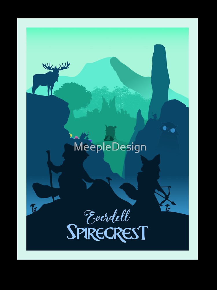 Everdell Spirecrest - Board Games - Minimalist Travel Poster Style - Board Game Art (Authorised) by MeepleDesign