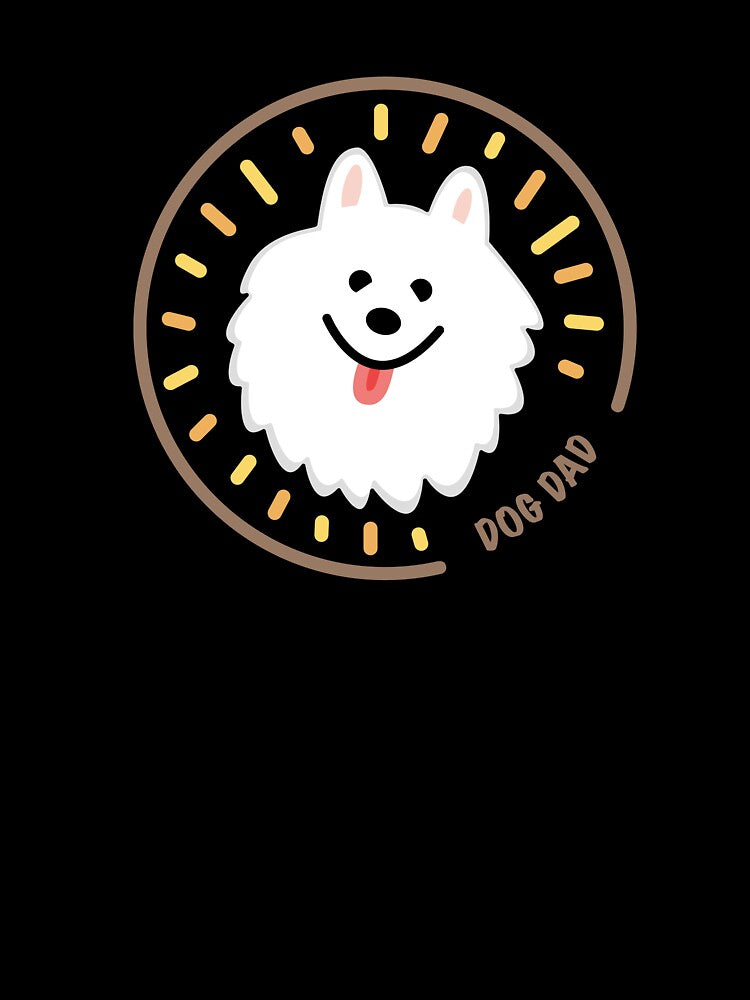 Perfect gift for samoyed dog dad. Bright color and lovely simple illustration. by hsuanjj