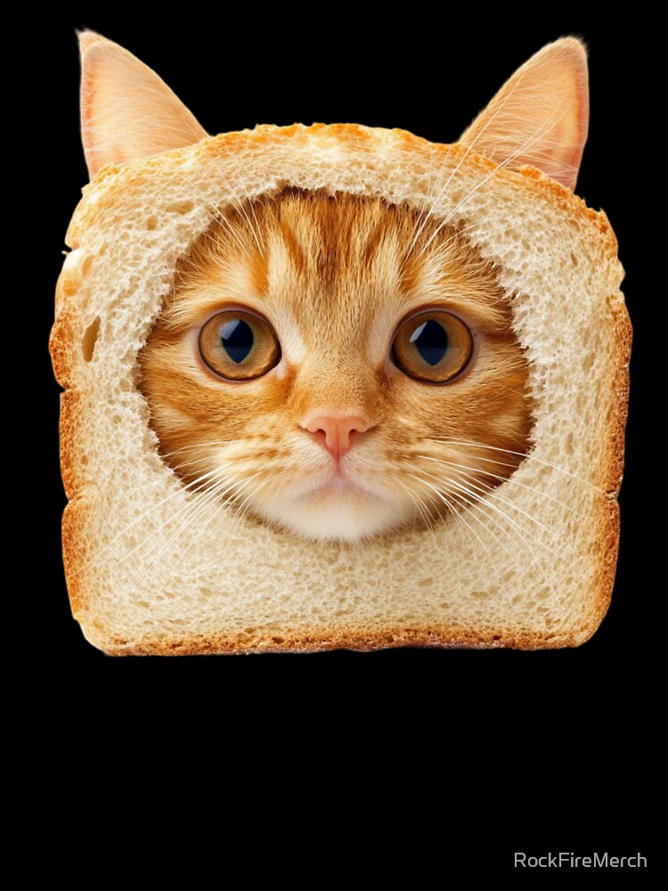 Cat Slice Of Bread Face by RockFireMerch