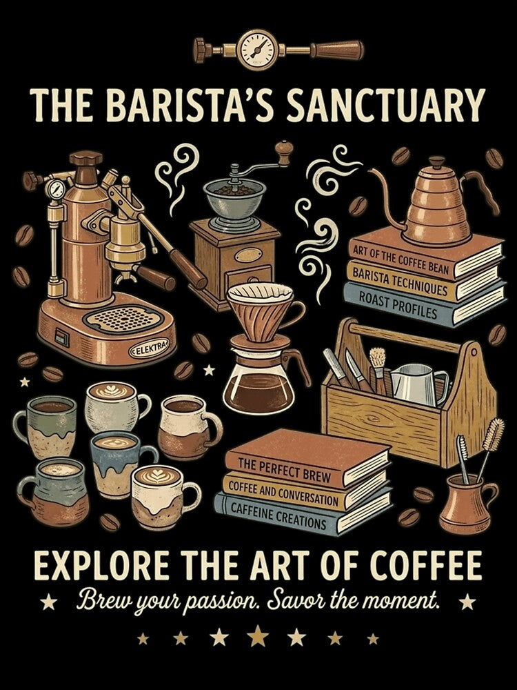 The Barista's Sanctuary – Vintage Coffee Ritual & Espresso Art by FarDesign