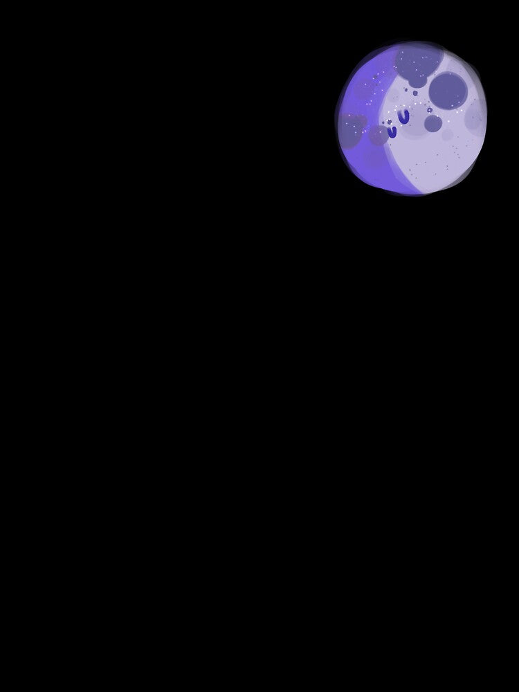 Cute Waxing Gibbous Moon by EKTcreates222
