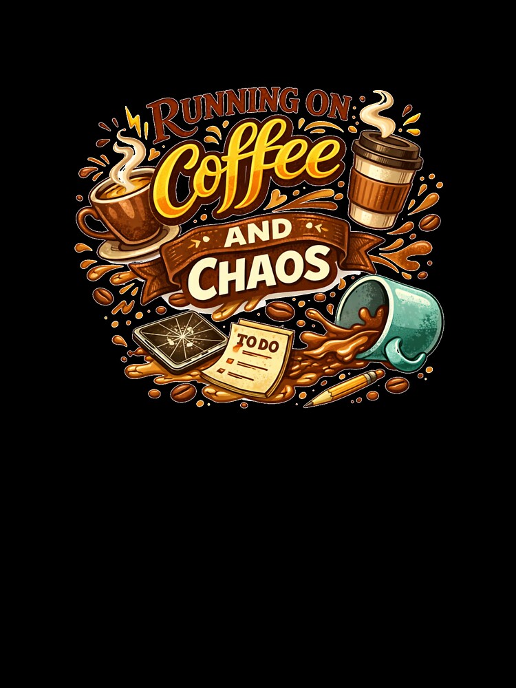 Running On Coffee And Chaos Funny Quote by CrescentBloom