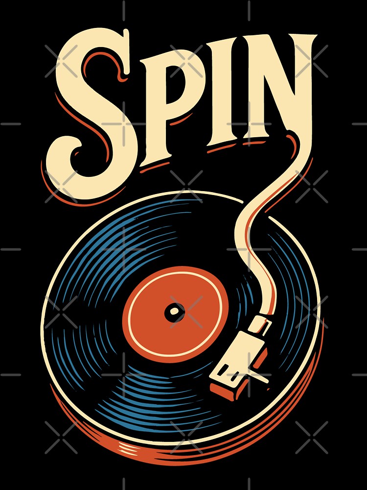 Spin Vinyl Record Player Music Lovers by LuminOrb