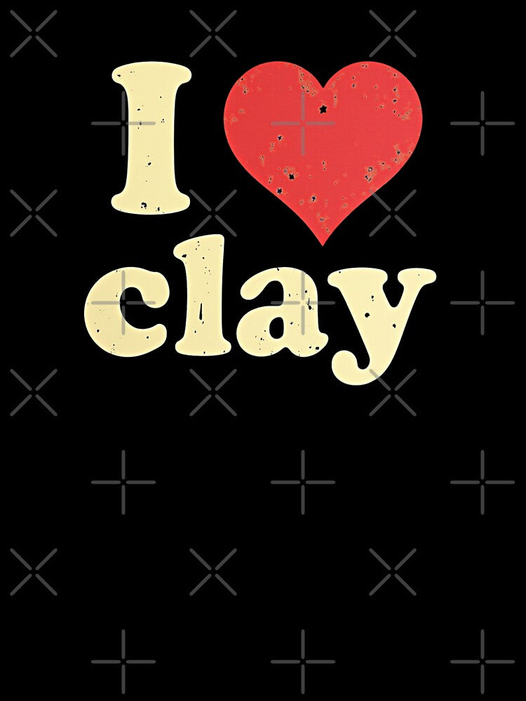 I Love Clay Pottery Ceramics Heart by rustyroofco