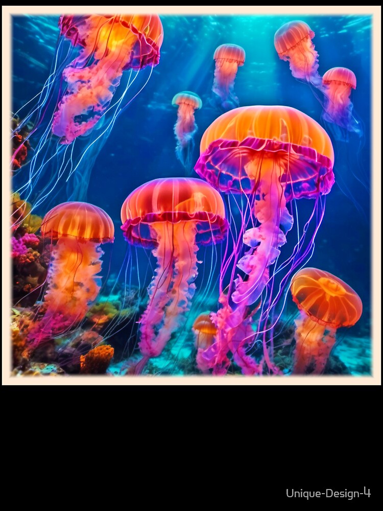 Vibrant Underwater Jellyfish Dance by Health And Fitness Posts e-Store