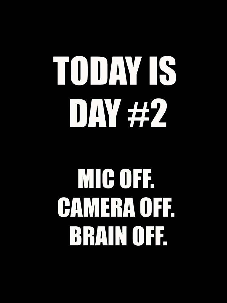 Funny Quitting Shirt – Day 2 – Mic Off. Camera Off. Brain Off. by SexyDigitalArt