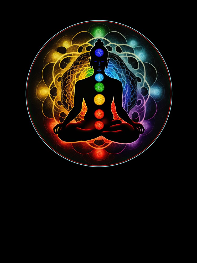 The 7 Chakras Meditator by Mindful-Designs