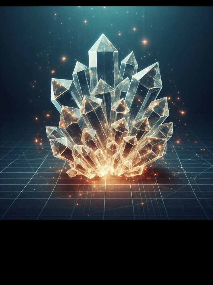 Radiant Crystals – Glowing Gem Cluster Design by ashokreddy343