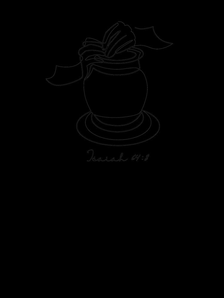 Ceramic Artist Pottery Art Minimalist Isaiah 64:8 - Black by eblakely7