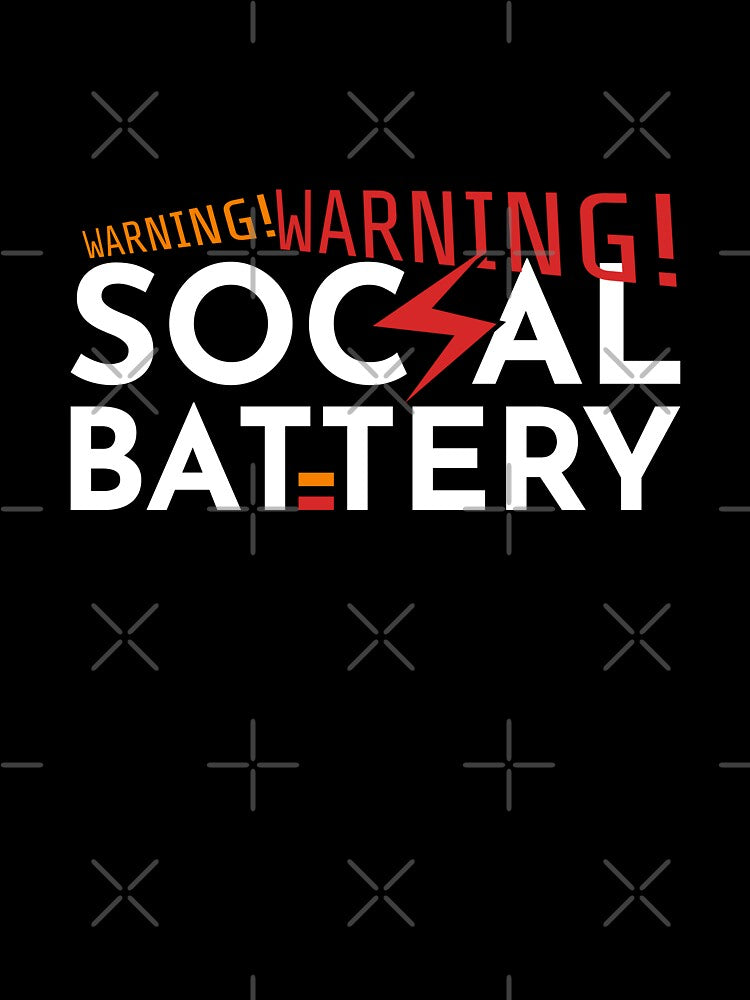 Low Social Battery Warning Funny Introvert Quote by faridilham