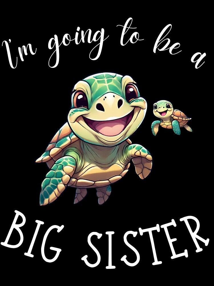 Cute Big Sister Pregnancy Annoucement New Sibling Sea Turtle by BunBuntheDog-