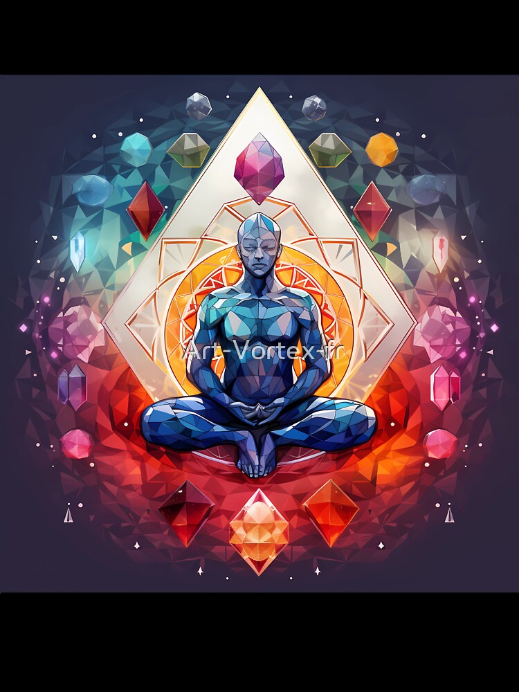 "Harmonious Vibes: Chakra Meditation with Crystal Energy" by Art-Vortex-fr