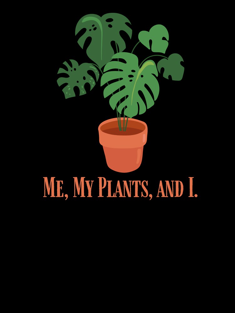 Me My Plants and I | Introvert | Funny Plant | Plant Mom | Orange | Monstera | House Plants | Plants | Plant Lady | Plant Lover | Gardener | Gardening | Plant on a Stool by ShoniwDesigns