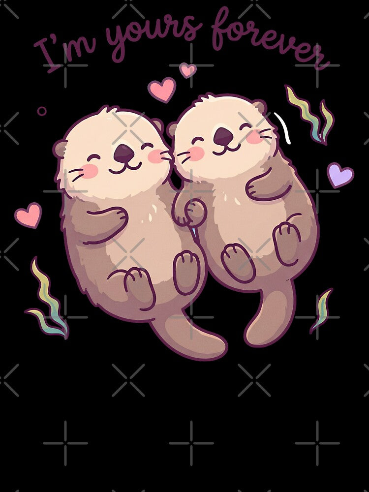 Cute Otter Couple in Love – Valentine’s Romantic Gift Design by Nice Vibes Prints