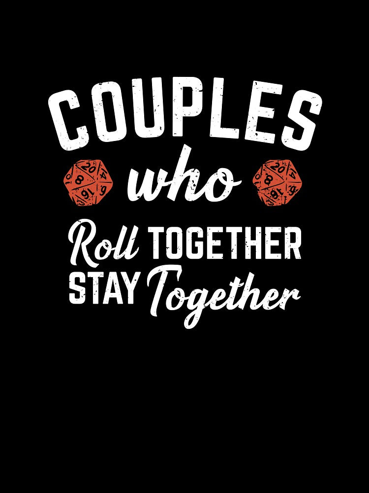 D20 Dice RPG Tabletop Gamer Gaming Couple by Marcid95