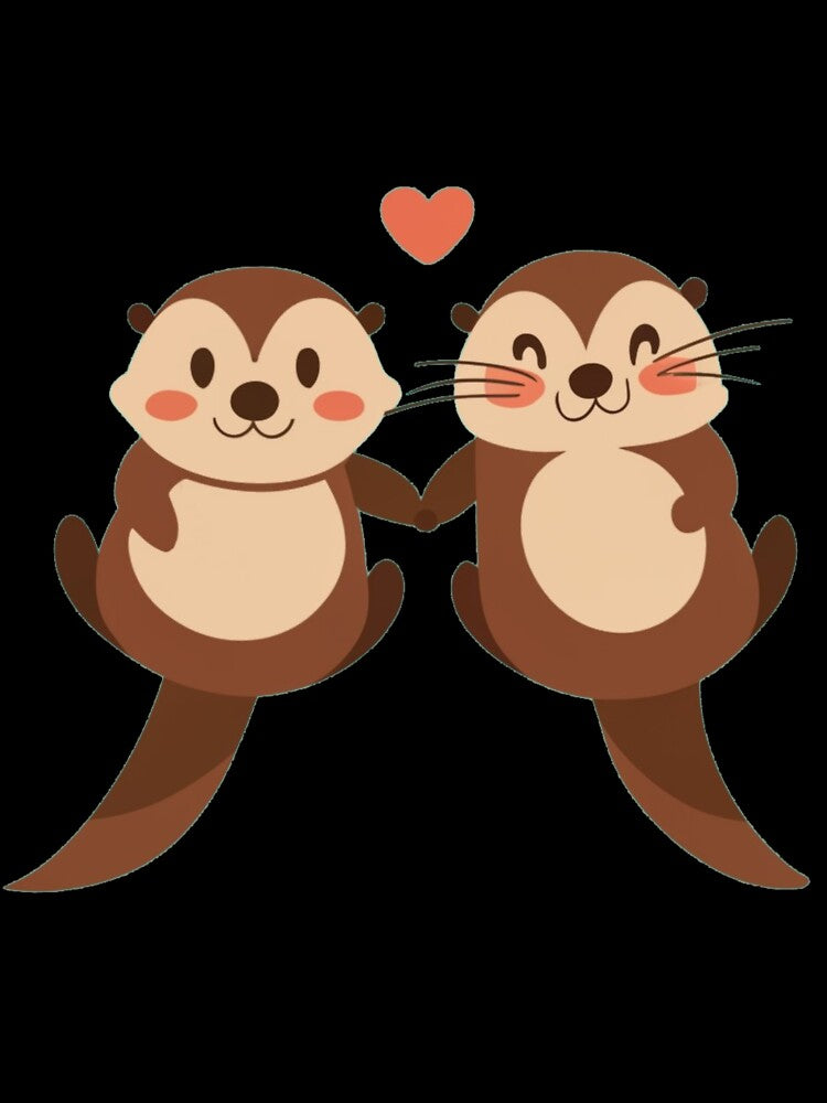 Copy of Otters holding hands by PawelNature