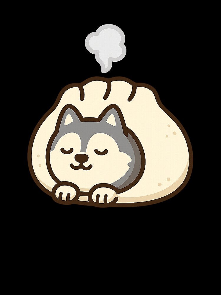 Husky Dumpling – Kawaii Dog Bao Fusion Sticker by Tripconic