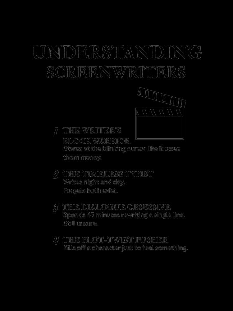 Understanding Screenwriters – Funny Scriptwriting Life Definitions by PsyFlow35