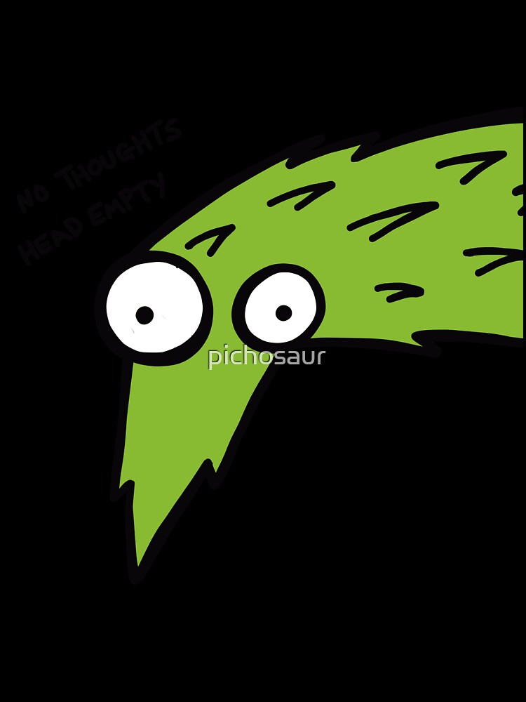 Worm on a String "No Thoughts, Head Empty" (Green) by pichosaur