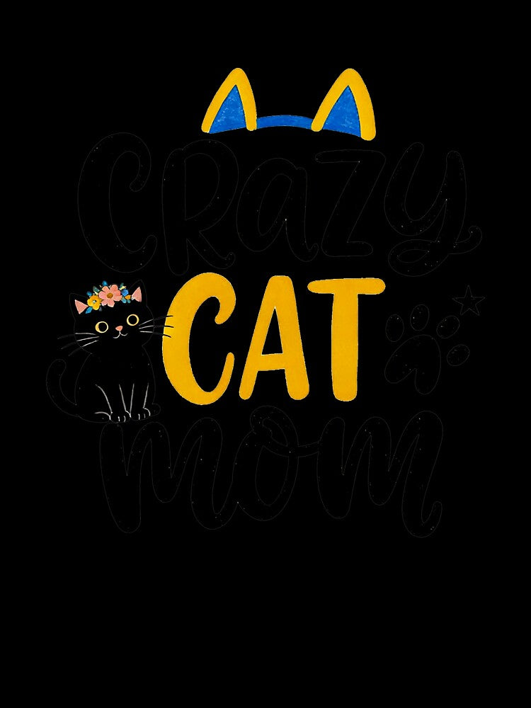 Crazy Cat Mom Cute Black Cat Lover Gift by truongloc246