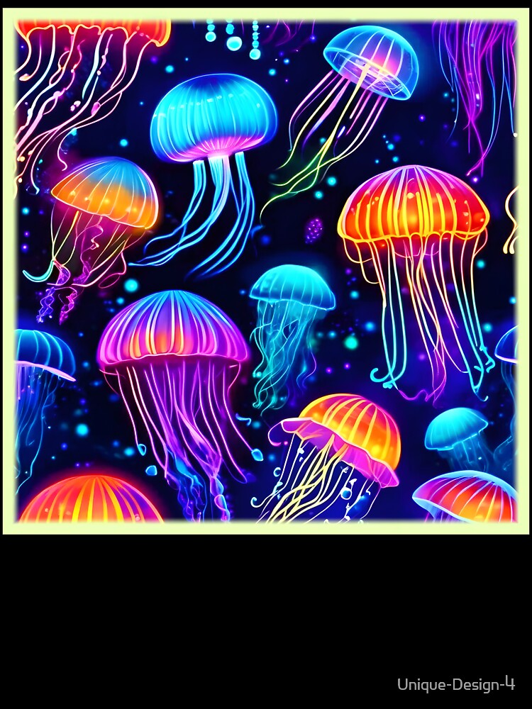 Neon Jellyfish Dreams by Health And Fitness Posts e-Store