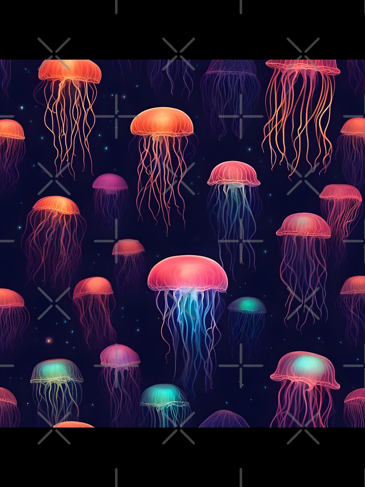 Neon glowing jellyfish by lori189