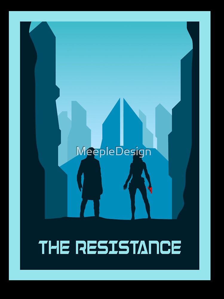 The Resistance (Blue) - Board Games - Minimalist Travel Poster Style - Board Game Art by MeepleDesign