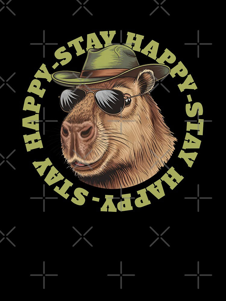 Capybara - Stay Happy by RiceArtShop