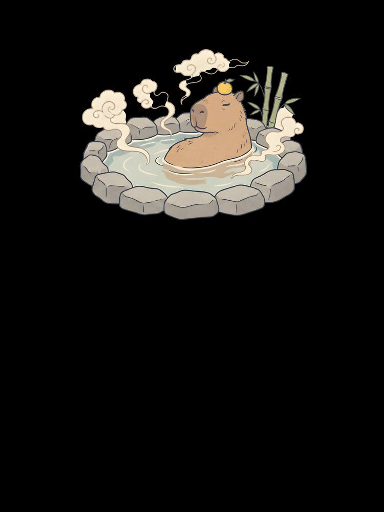 Capybara Spa - Relaxing in Japanese Onsen with Yuzu by JohannGuibert