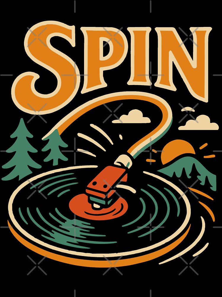 Spin Vinyl Record Player Music Lover 70s Retro by LuminOrb