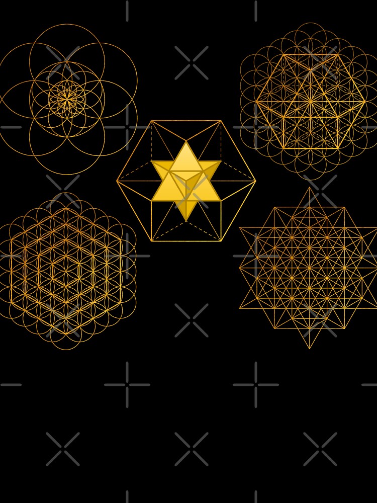 Golden Sacred Geometry Symbols – Spiritual Sticker Pack by MJ Koldewyn