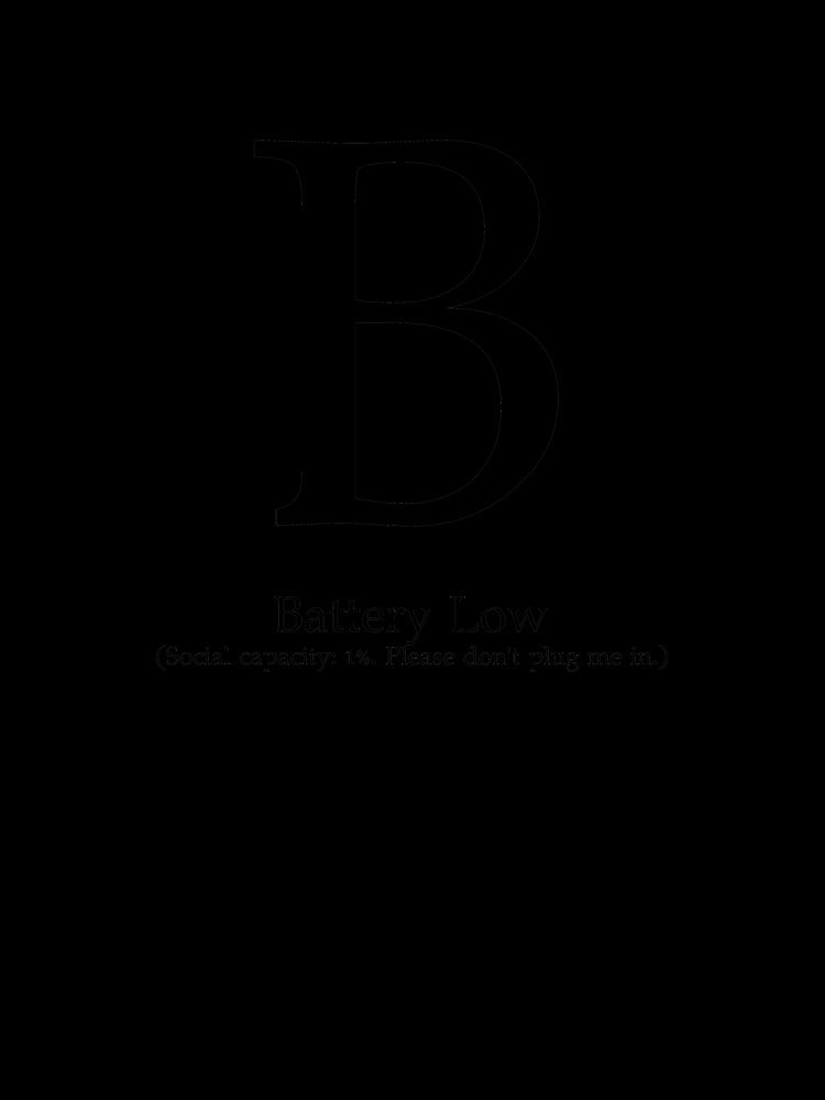 Letter B Battery Low Social Capacity by AVO-SOURCE