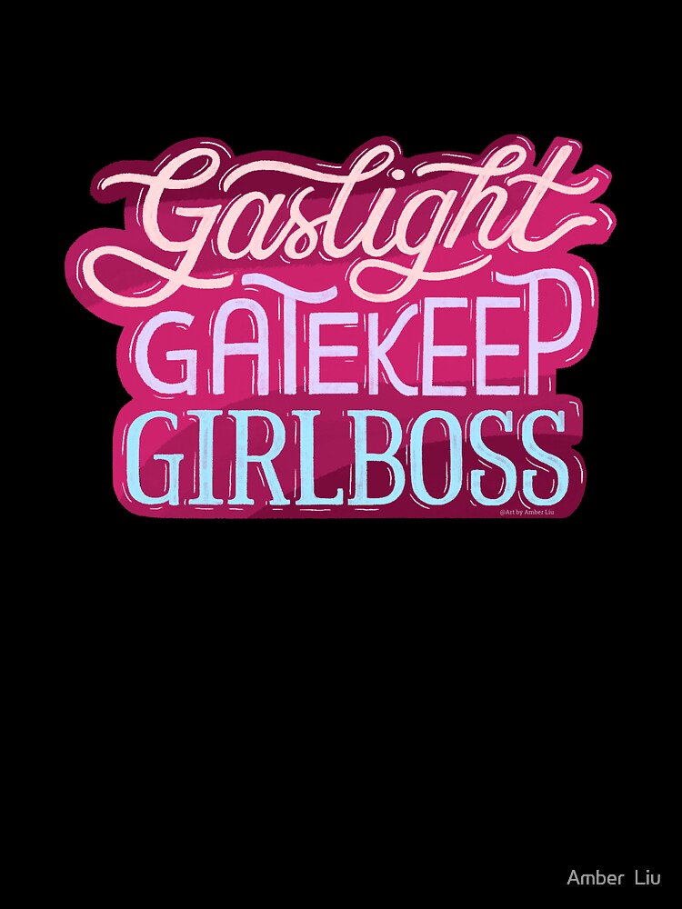 Gaslight Gatekeep Girlboss Quote Illustrated Hand Lettering Illustration Tiktok Funny by Amber  Liu