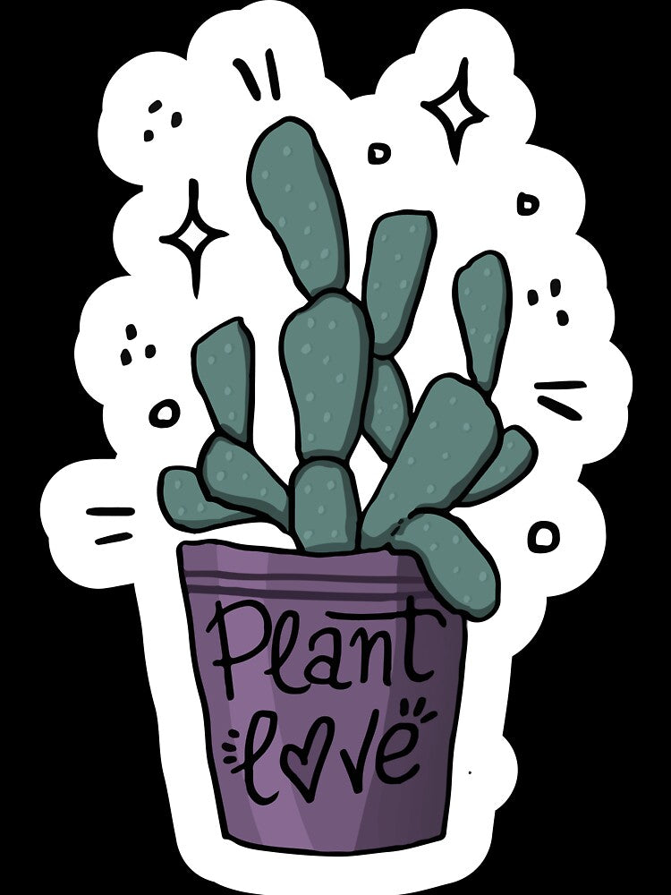 Plant love cute cactus illustration by wickedfriday