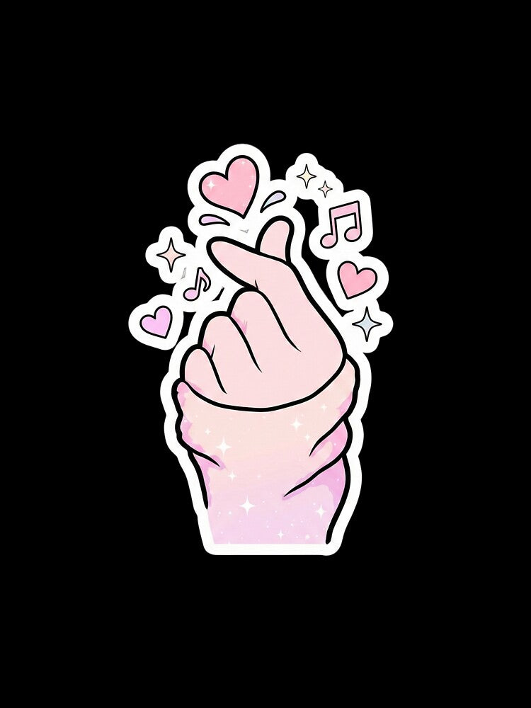 K-Pop Finger Heart & Music Notes | Saranghae Love by GemajoStudio