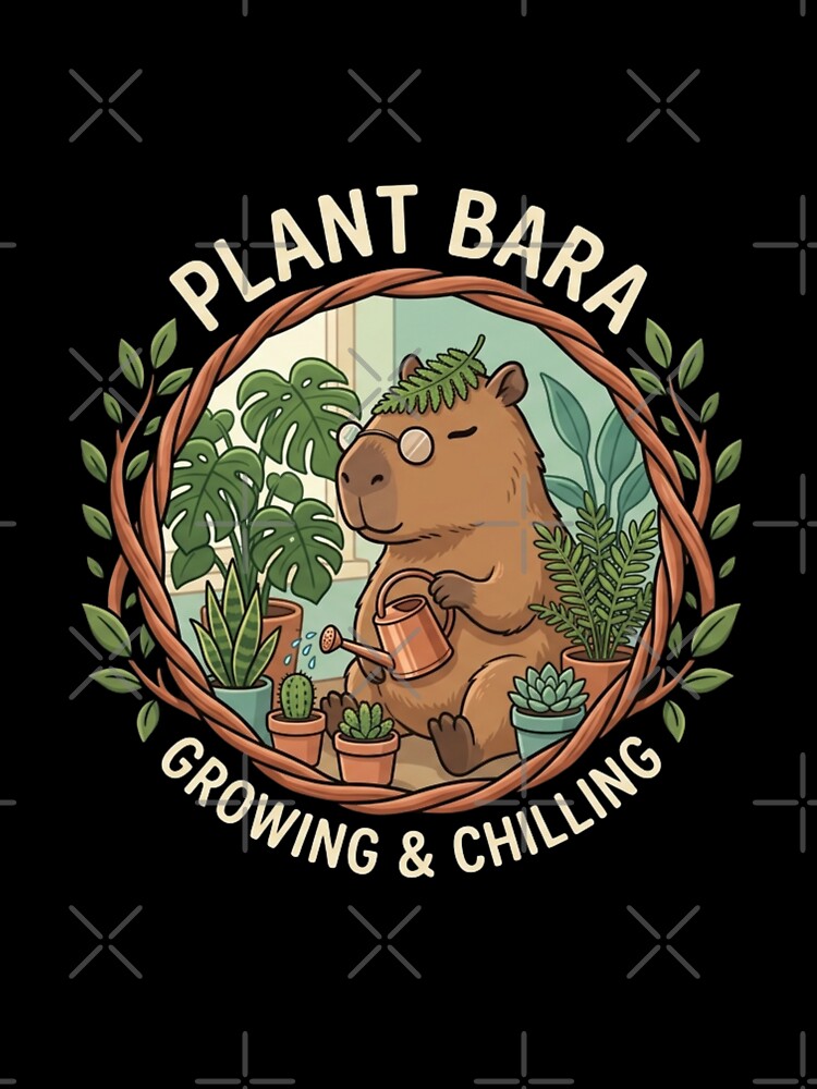 Plant-Bara - Aesthetic Capybara Plant Parent Urban Jungle by nbg2012