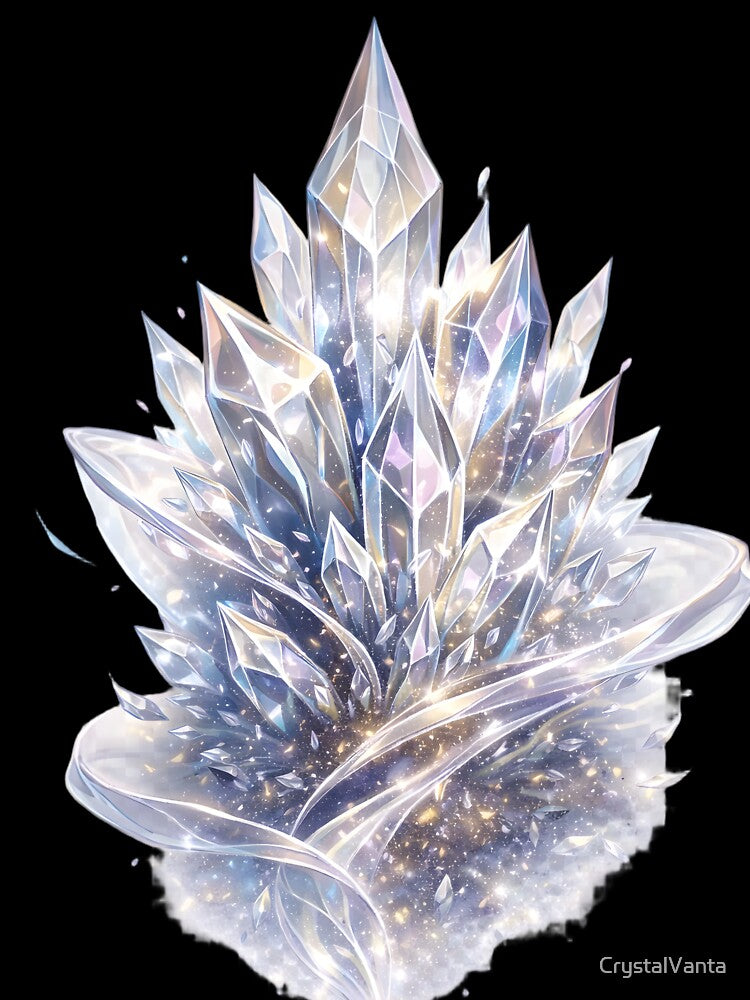 Ethereal Diamond Crystal Cluster Stardust Nebula by CrystalVanta
