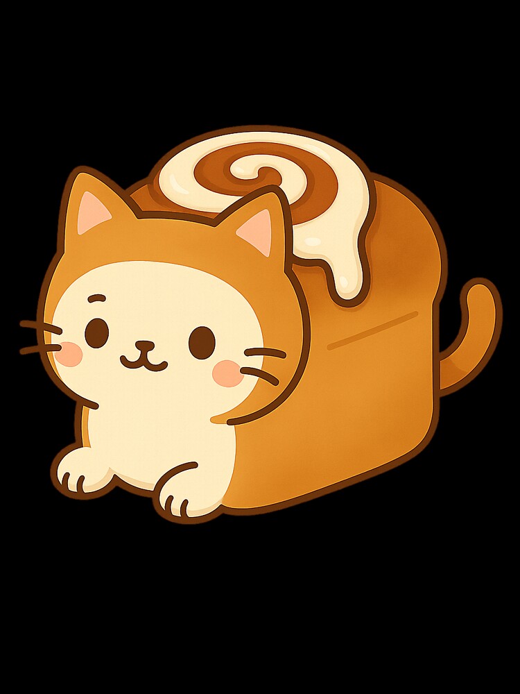 Cinna-Loaf Cat – Cozy Cinnamon Roll Kitty Sticker by Tripconic