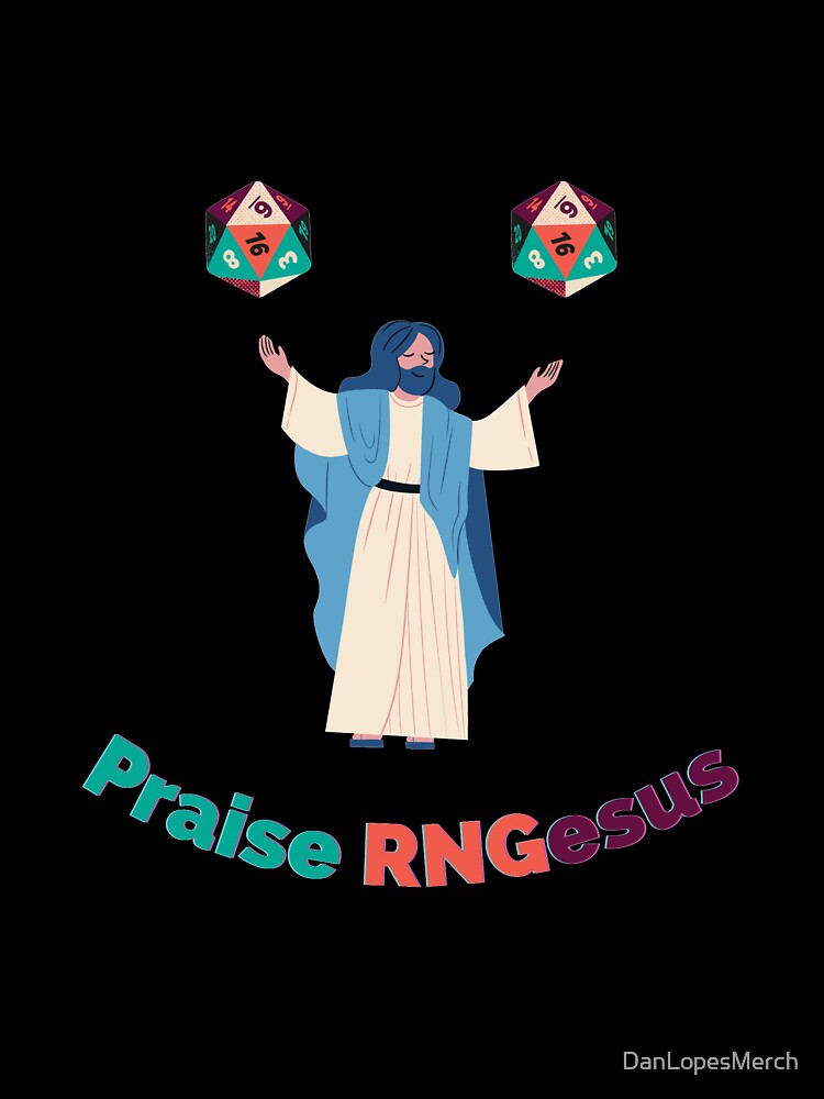 Praise RNGesus RNG jesus Sticker by DanLopesMerch