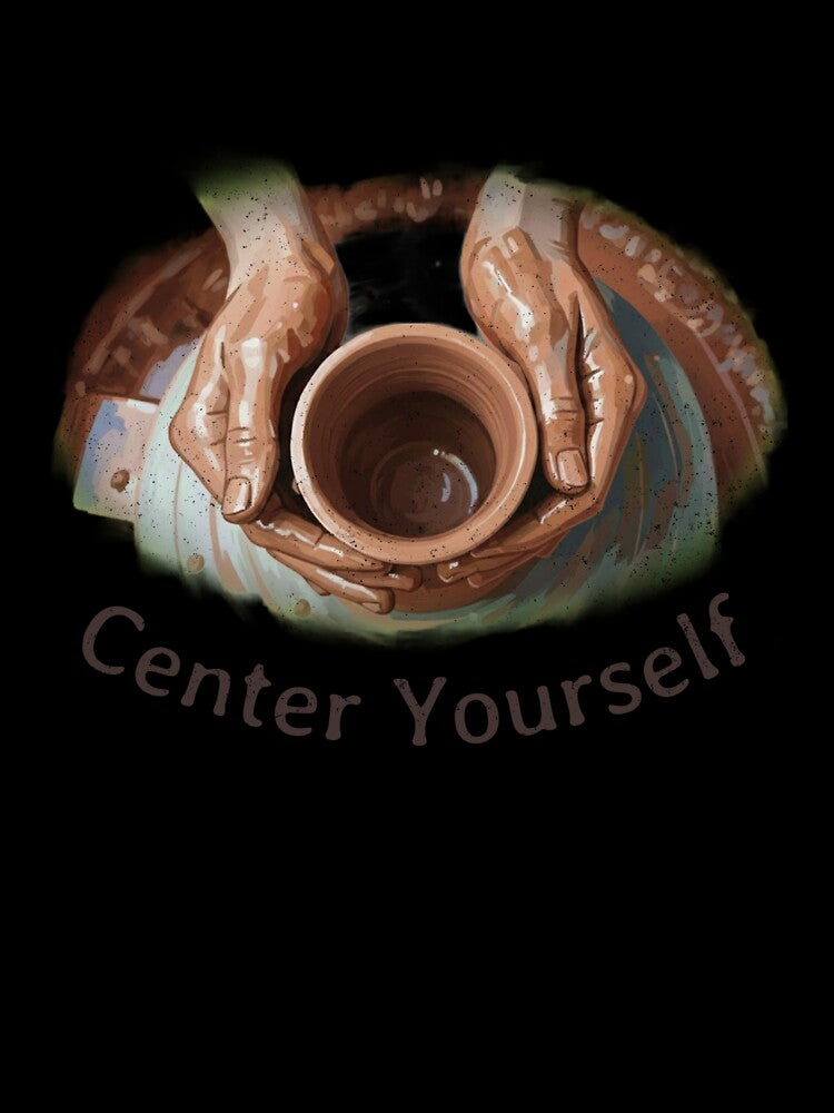 Center Yourself Ceramic Pottery Lovers by Sword In The Sand
