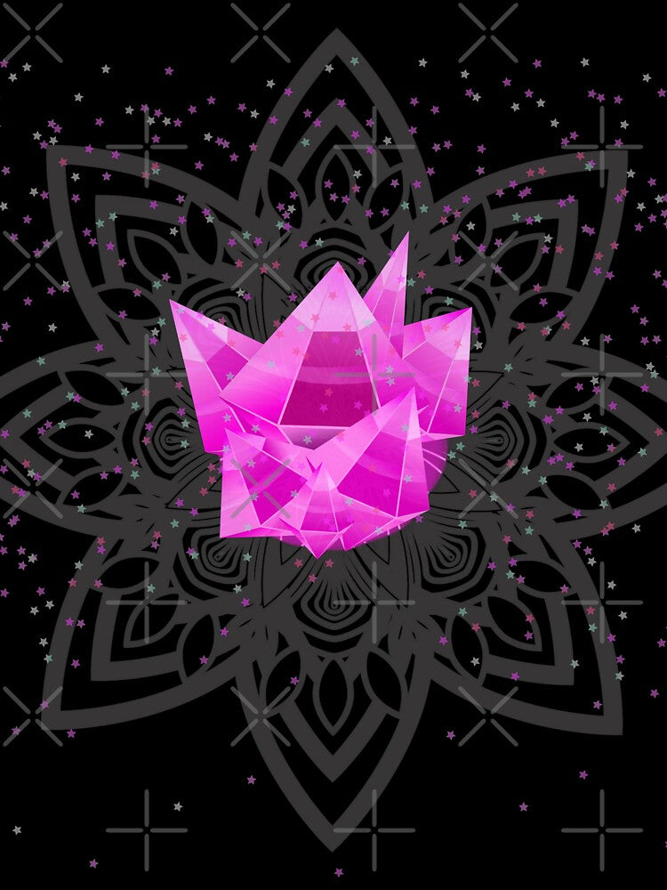 Violet crystal cosmic energy mandala by hausofbutterfly