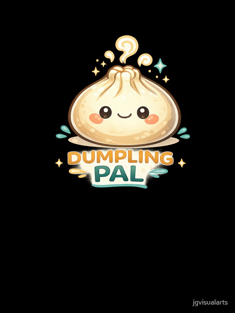 Dumpling Pal Kawaii Sticker (Cute Steamed Dumpling Friend) by jgvisualarts