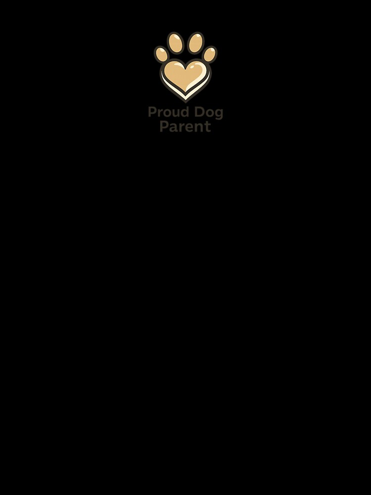 Proud Dog Parent – Minimalist Heart Paw Print Dog Lover Design by SillyCowStudio