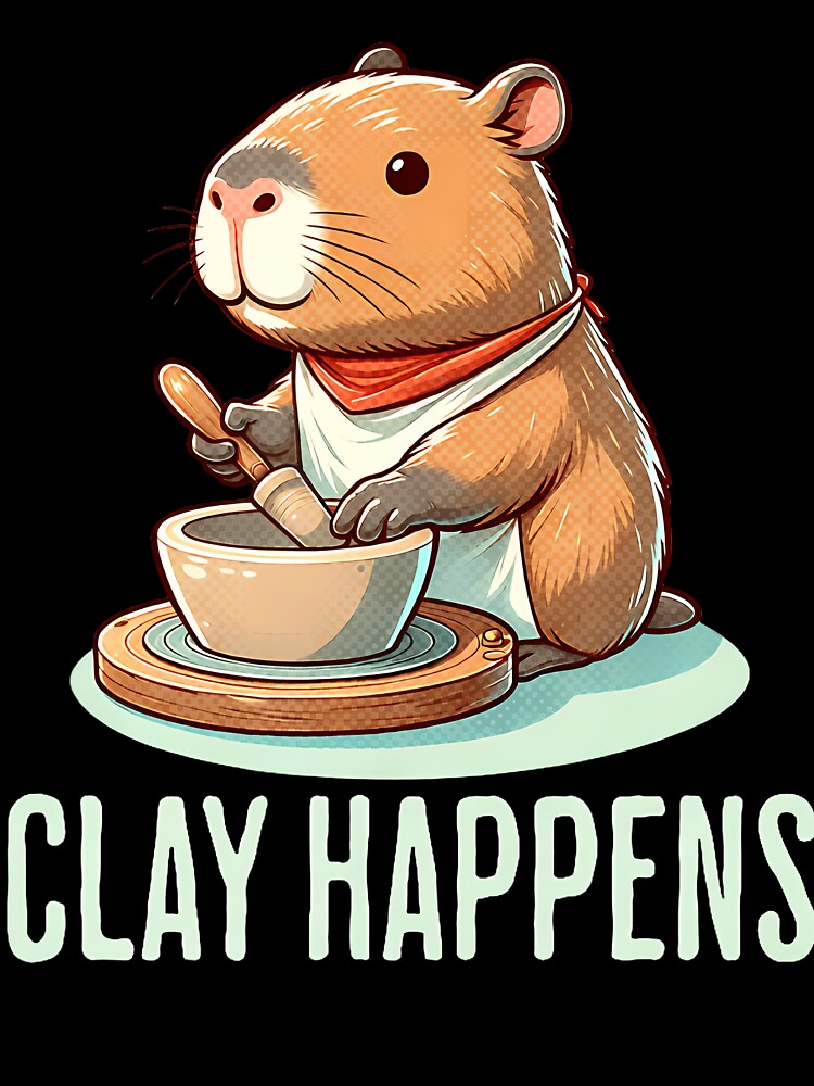 Clay Happens - Funny Capybara Pottery Ceramics Artist by AlbertaDana