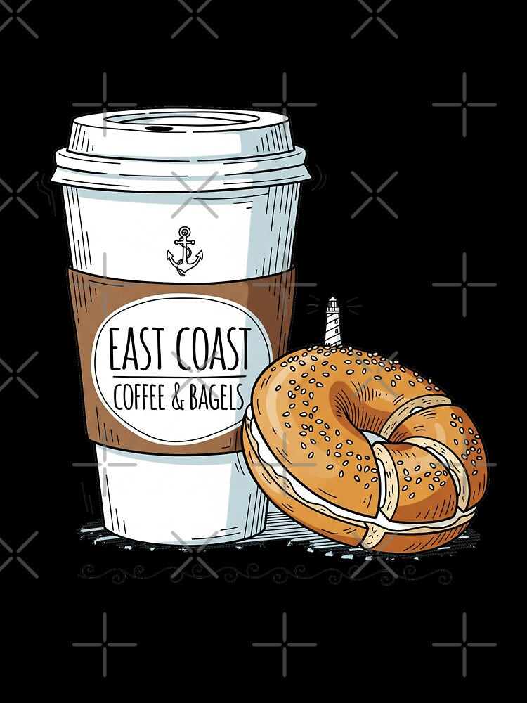 East Coast Coffee and Bagel Illustration by Apex Designs