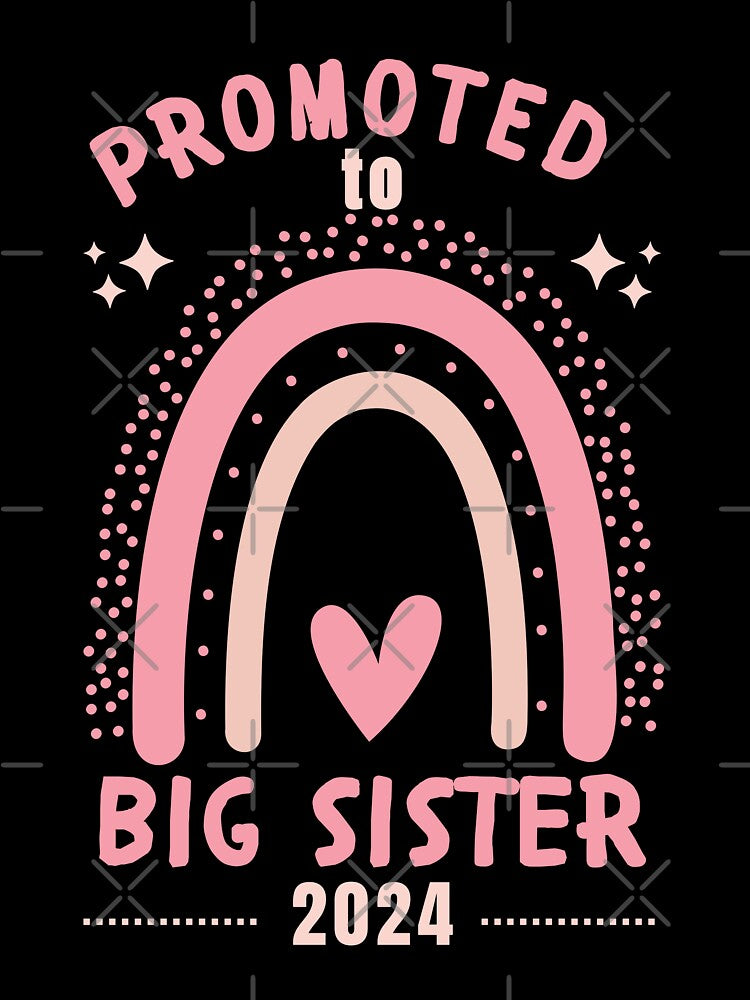 Promoted to big sister 2024 rainbow heart and stars by Lady-Frost