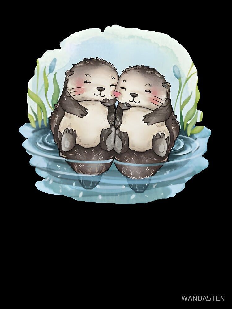 Otters Holding Hands by WANBASTEN