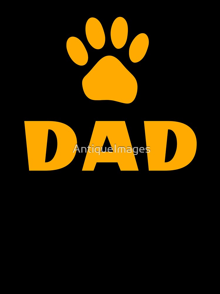 Proud Pet Dad Paw Print Father's Day by AntiqueImages