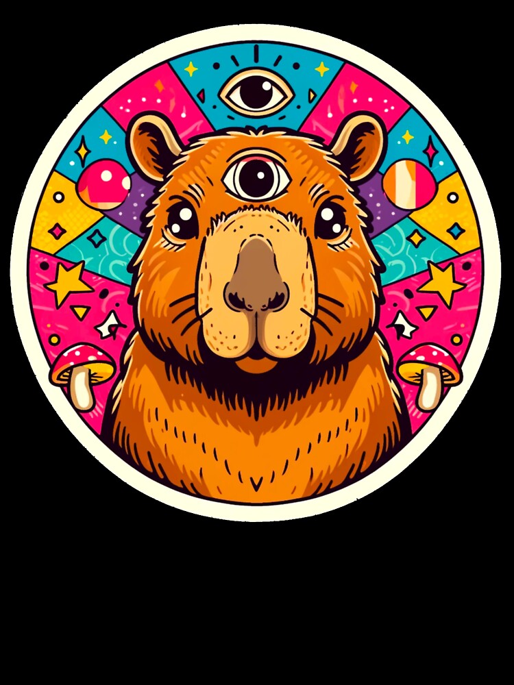 Third Eye Capybara | Cosmic Chill Rodent Vibes by JBartworks